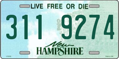 NH license plate 3119274