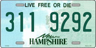 NH license plate 3119292