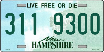 NH license plate 3119300