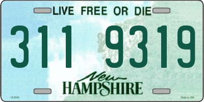 NH license plate 3119319