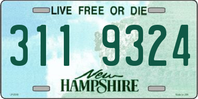 NH license plate 3119324