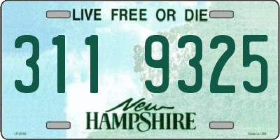 NH license plate 3119325