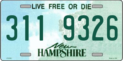 NH license plate 3119326