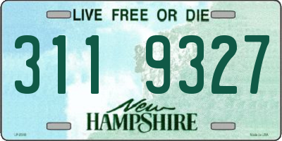 NH license plate 3119327