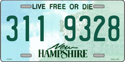 NH license plate 3119328