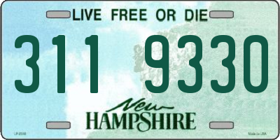 NH license plate 3119330