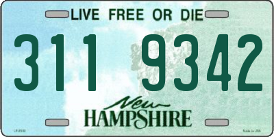 NH license plate 3119342
