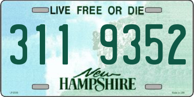 NH license plate 3119352
