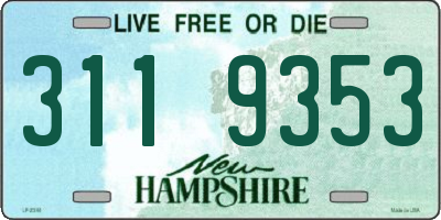 NH license plate 3119353
