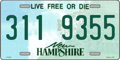 NH license plate 3119355