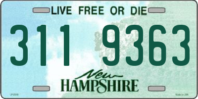 NH license plate 3119363