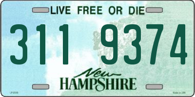 NH license plate 3119374