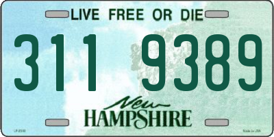 NH license plate 3119389