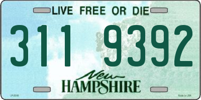 NH license plate 3119392