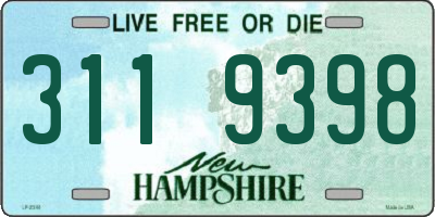 NH license plate 3119398