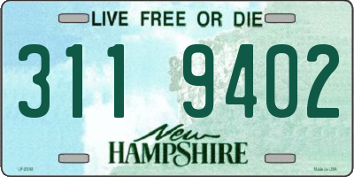 NH license plate 3119402