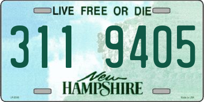 NH license plate 3119405