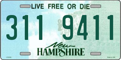 NH license plate 3119411