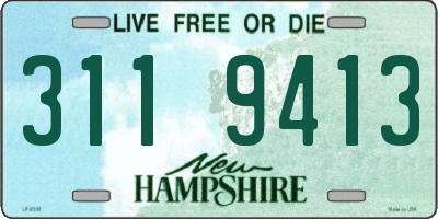NH license plate 3119413
