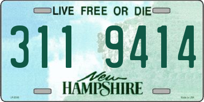 NH license plate 3119414