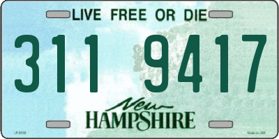 NH license plate 3119417