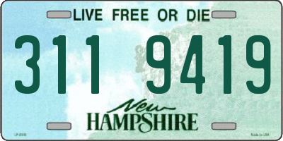 NH license plate 3119419
