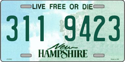 NH license plate 3119423
