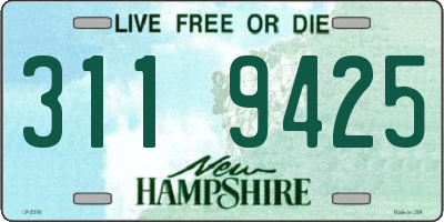 NH license plate 3119425