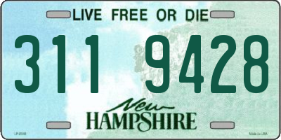 NH license plate 3119428