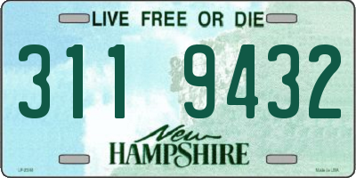 NH license plate 3119432
