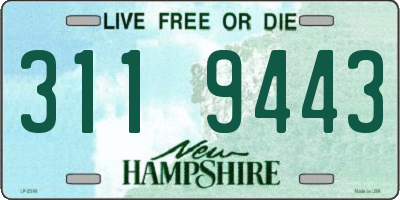 NH license plate 3119443