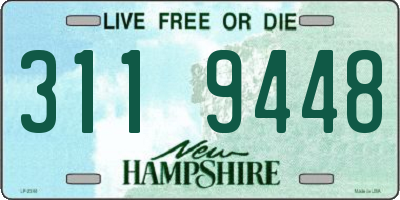 NH license plate 3119448