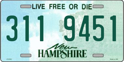 NH license plate 3119451