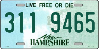 NH license plate 3119465