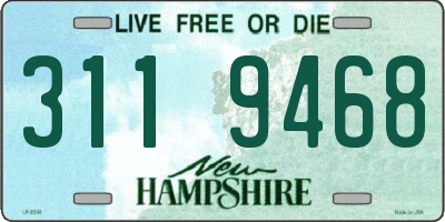 NH license plate 3119468