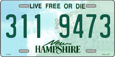 NH license plate 3119473