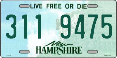NH license plate 3119475