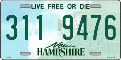 NH license plate 3119476