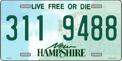 NH license plate 3119488