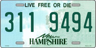 NH license plate 3119494
