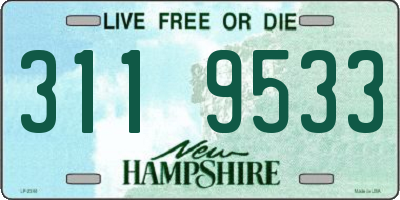 NH license plate 3119533