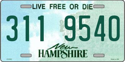 NH license plate 3119540