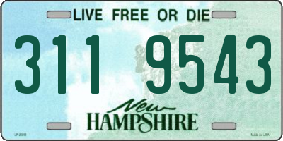 NH license plate 3119543