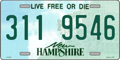 NH license plate 3119546
