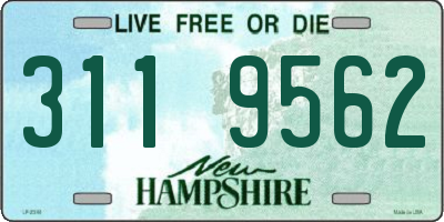 NH license plate 3119562
