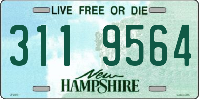 NH license plate 3119564