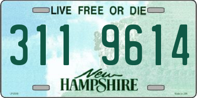 NH license plate 3119614