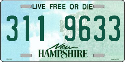 NH license plate 3119633