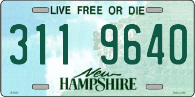 NH license plate 3119640