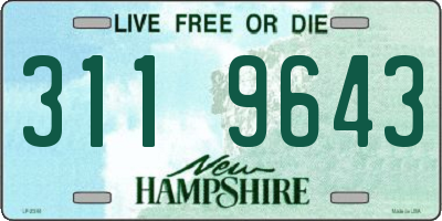 NH license plate 3119643